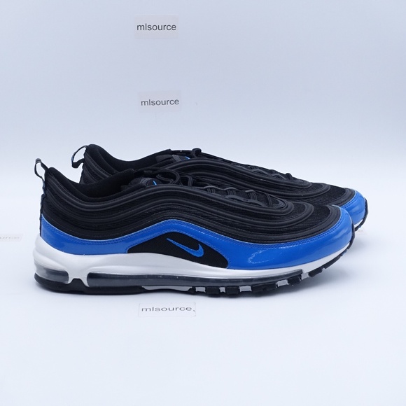 NEW Size 15 Men's Nike Air Max 97 Sneakers 921826-011 Black/Blue Nebula - Picture 3 of 7